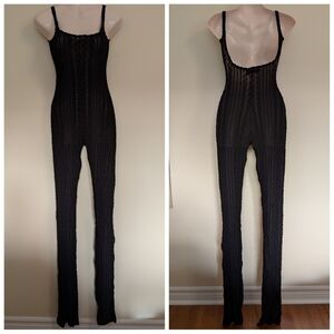 Anouki black sheer bodysuit small